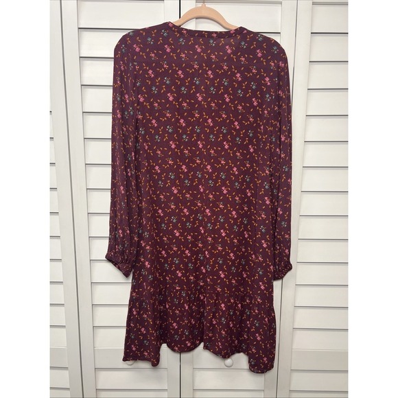 Matilda Jane Local Luxuries Floral Boho Long Sleeve Dress Size Small Burgundy - Picture 8 of 9